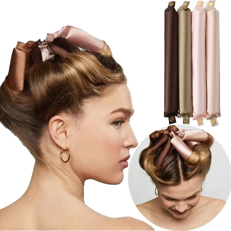 Satin Heatless Hair Curling Rod