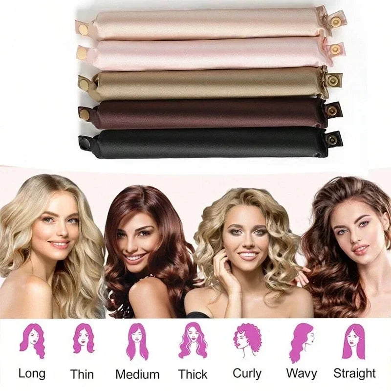 Satin Heatless Hair Curling Rod
