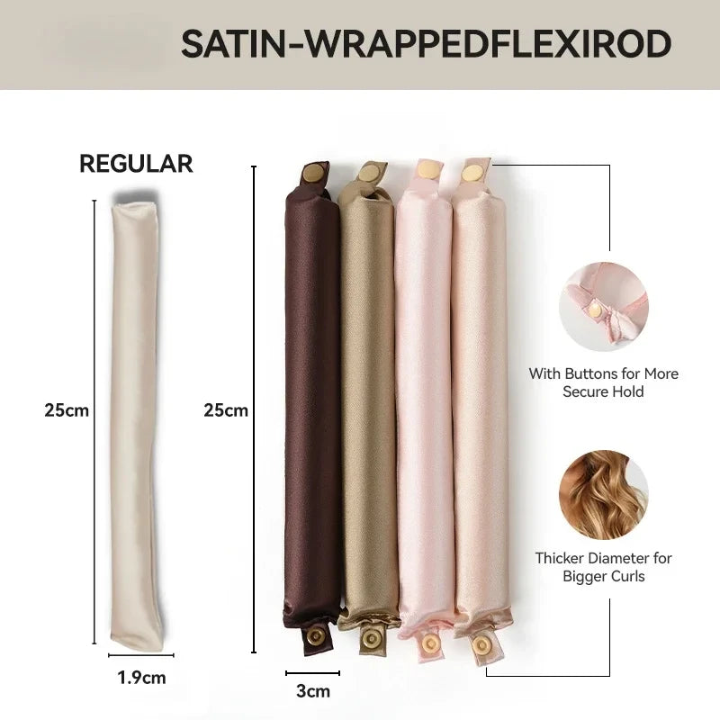 Satin Heatless Hair Curling Rod