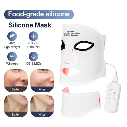 Flexible LED Photon Light Therapy Mask